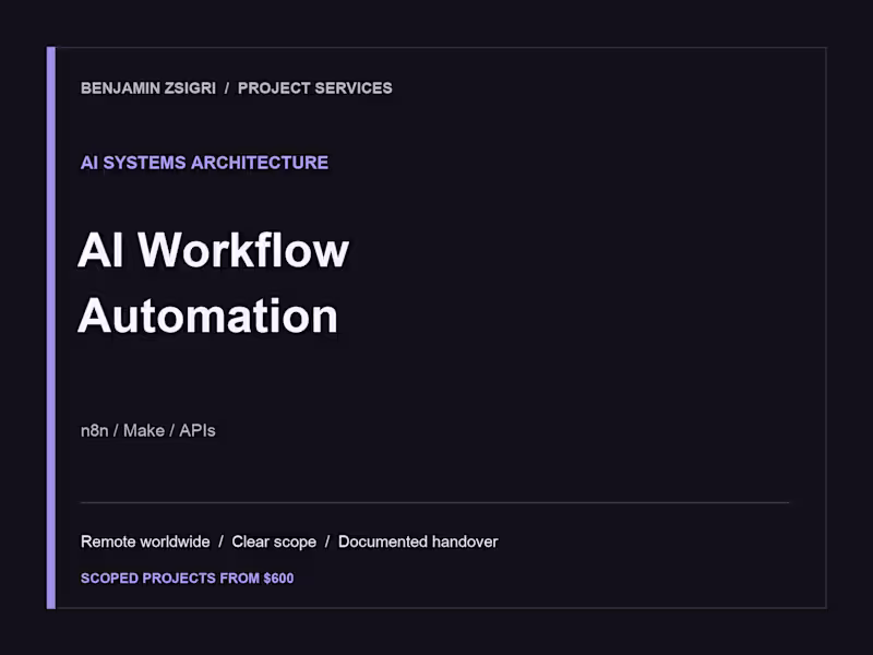 Cover image for AI Workflow Automation with n8n, Make & APIs