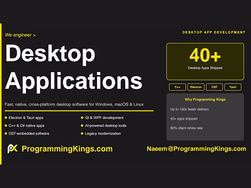 Cover image for Desktop Application Development