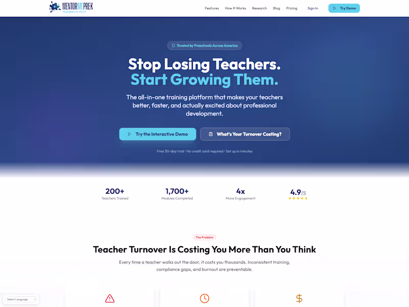 Cover image for MentorMePreK – Childcare LMS for Preschools & Daycares