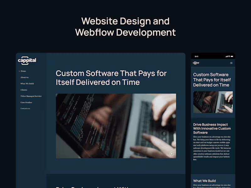 Cover image for Cappital – Website Design & Webflow Development