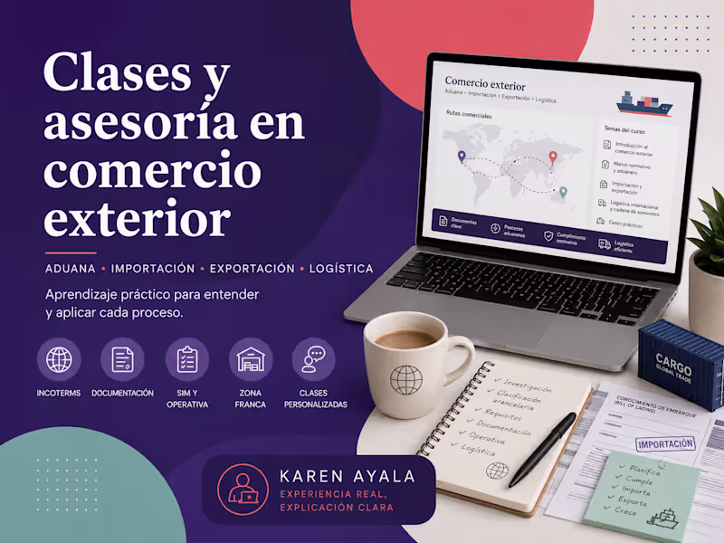 Cover image for Clases y asesoría en comercio exterior