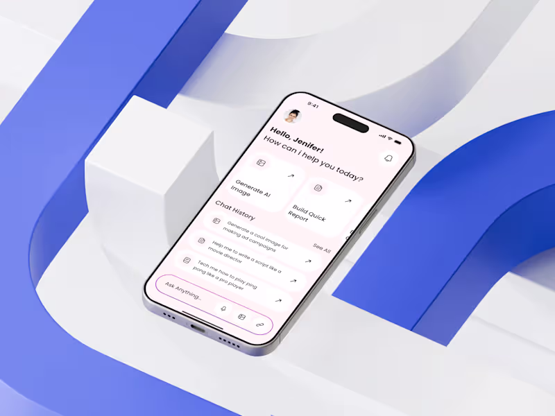 Cover image for Just wrapped up a new AI Chatbot Mobile App Home Screen Desi...