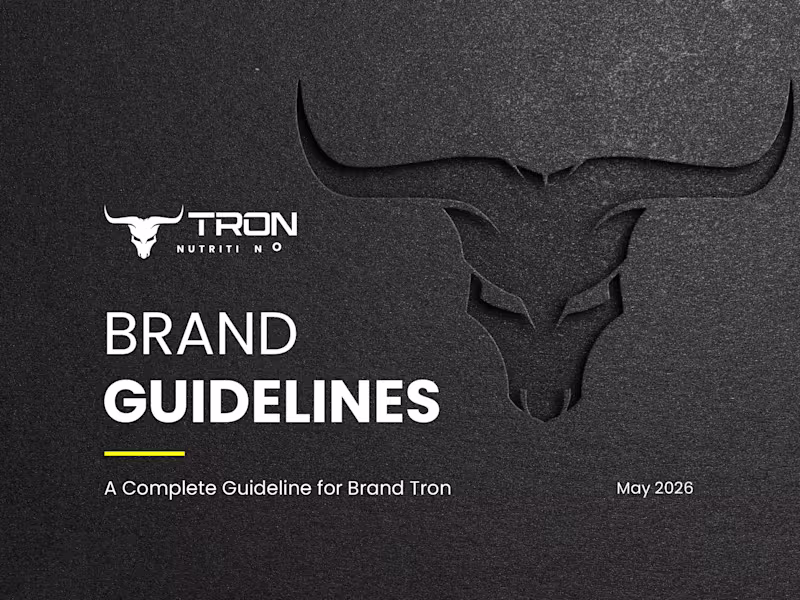 Cover image for Tron Nutrition –​ Brand Guidelines and Brand Identity 