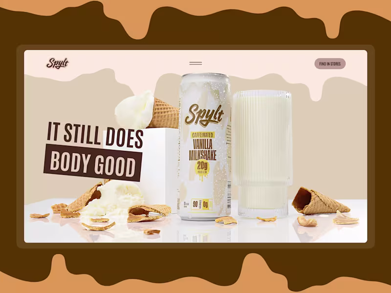 Cover image for Website Landing Page Design for – High-Protein Milkshake Brand