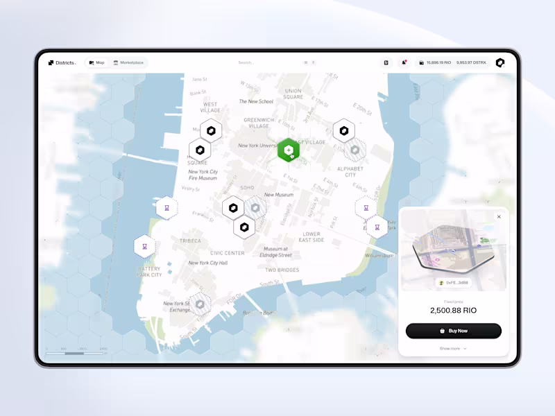 Cover image for Districts - Decentralized Crypto Metaverse Mirroring Earth