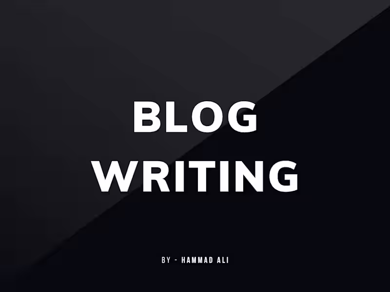 Cover image for Professional Blog Post Writing Services