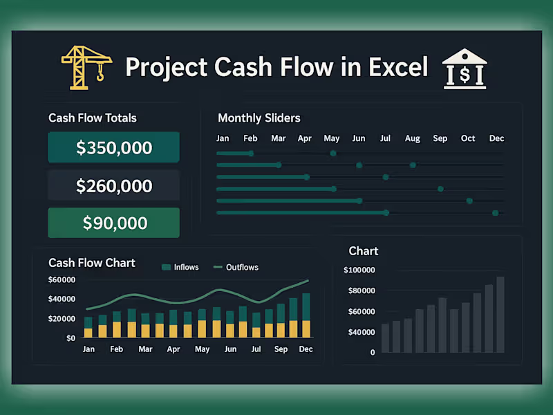 Cover image for Excel Cash Flow Tracker for Project-Based Construction Budgets
