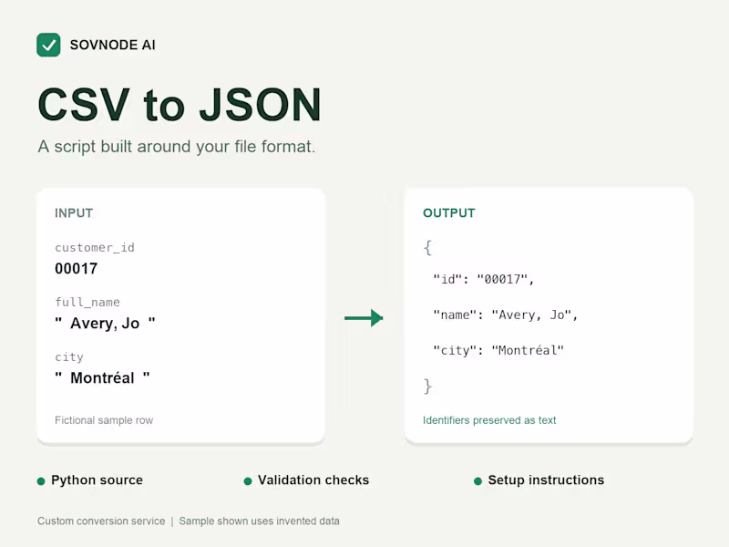 Cover image for CSV converter: verification companion