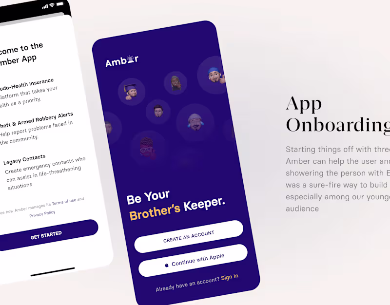 Cover image for Amber - Life Insurance Mobile App