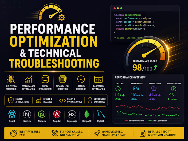 Cover image for Performance Optimization & Technical Troubleshooting