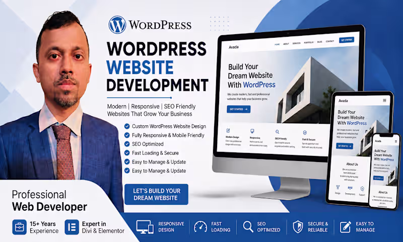 Cover image for WordPress website development
