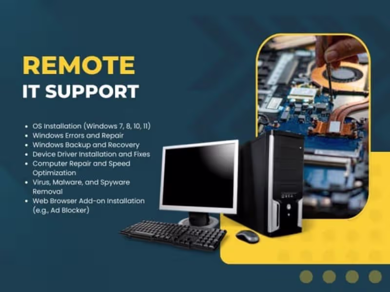 Cover image for Professional Remote Desktop, Laptop, and Windows PC Support