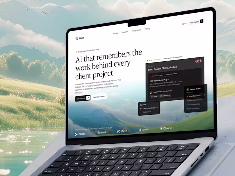 Cover image for SaaS Website Design & Development for AI Project Memory Platform