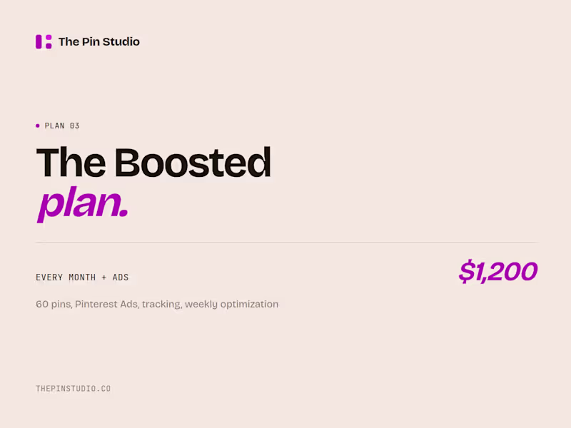 Cover image for Pinterest Management + Pinterest Ads — Boosted