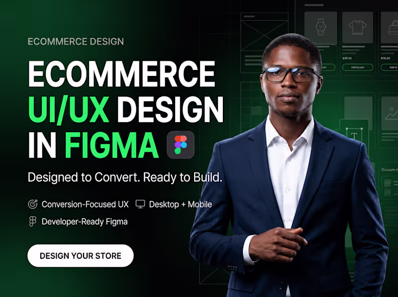 Cover image for eCommerce Website UI/UX Design in Figma | CRO-Focused