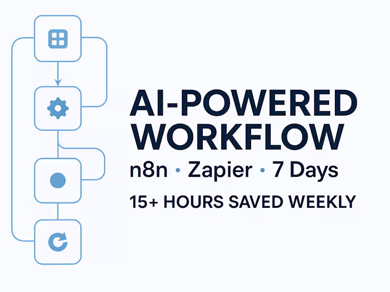 Cover image for AI-Powered Workflow: Custom n8n / Zapier Automation in 7 Days