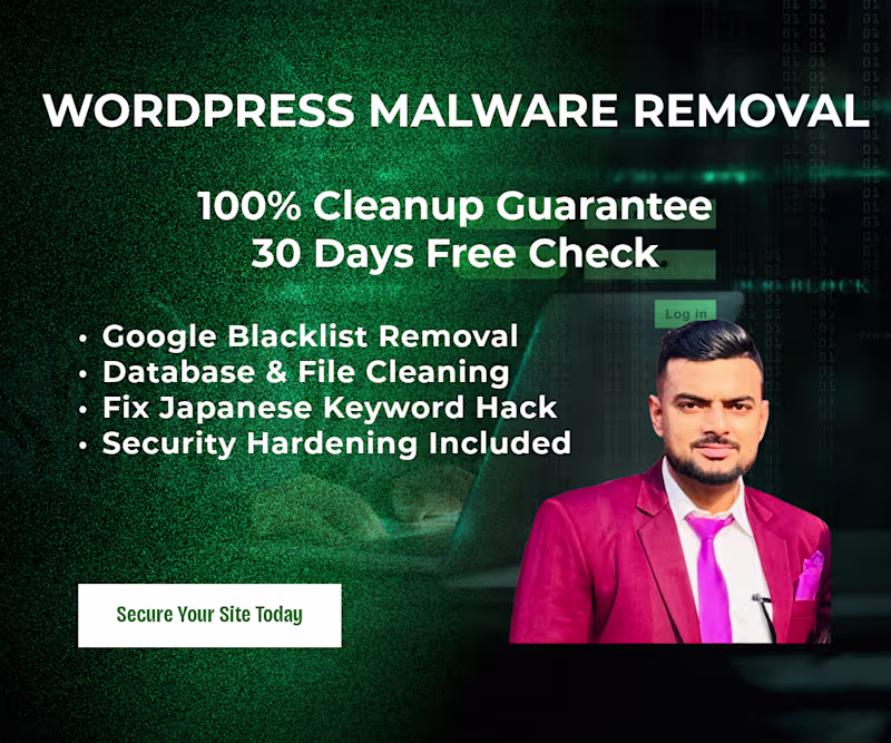 Cover image for Malware / Virus Removed and Hacked WordPress Site Fix in No Time