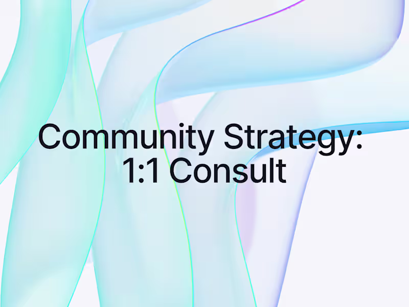 Cover image for Community Strategy Consultation