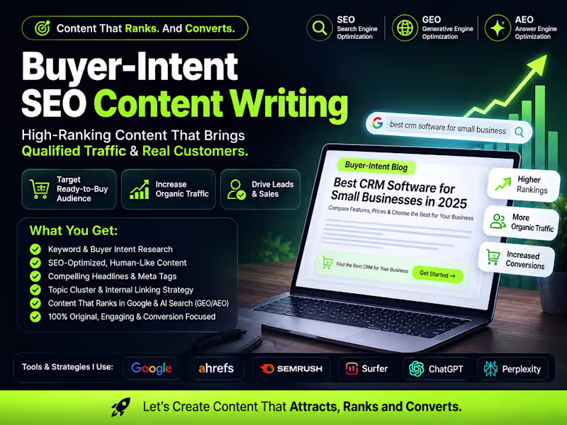 Cover image for Buyer-Intent SEO Content Writing