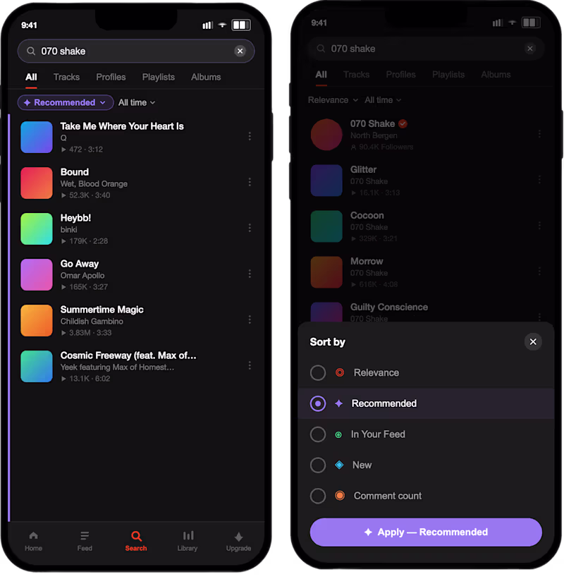 Cover image for SoundCloud Mobile Search Redesign