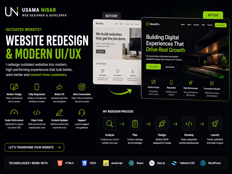 Cover image for Website Redesign & Modern UI/UX