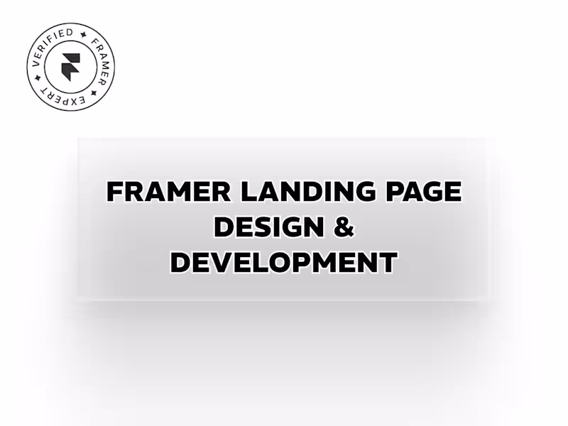 Cover image for Landing Page Design & Development