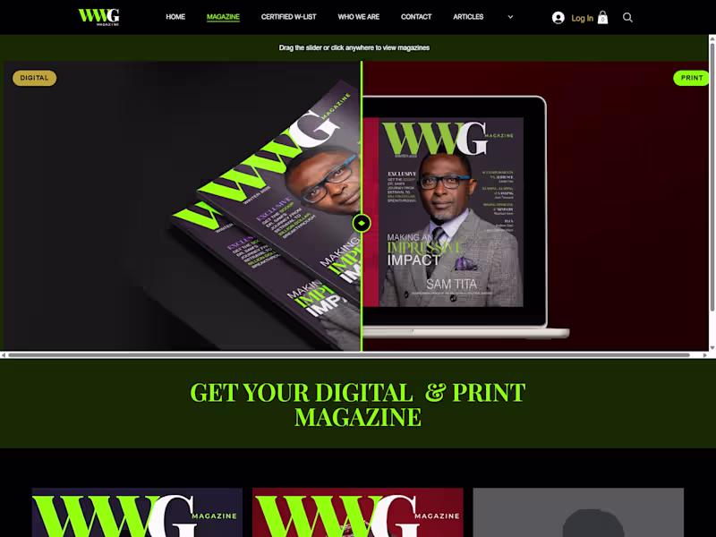 Cover image for Responsive Website Design for WWG Magazine