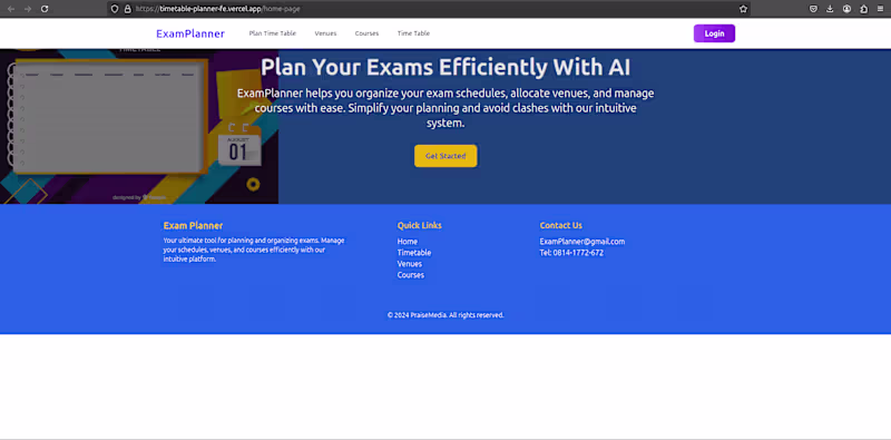 Cover image for AI Powerd Time Table Planner