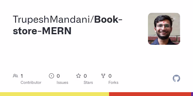 Cover image for GitHub - TrupeshMandani/Book-store-MERN