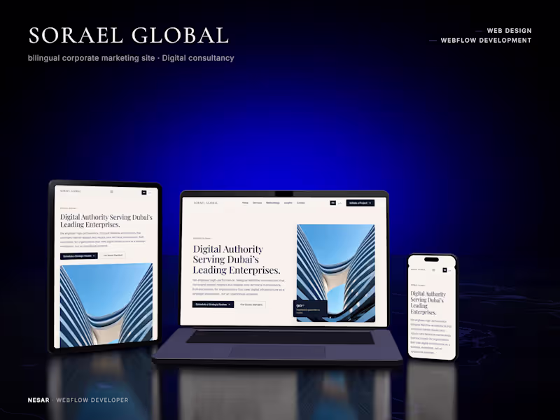 Cover image for Sorael Global - A Bilingual Webflow Experience Built for the UAE
