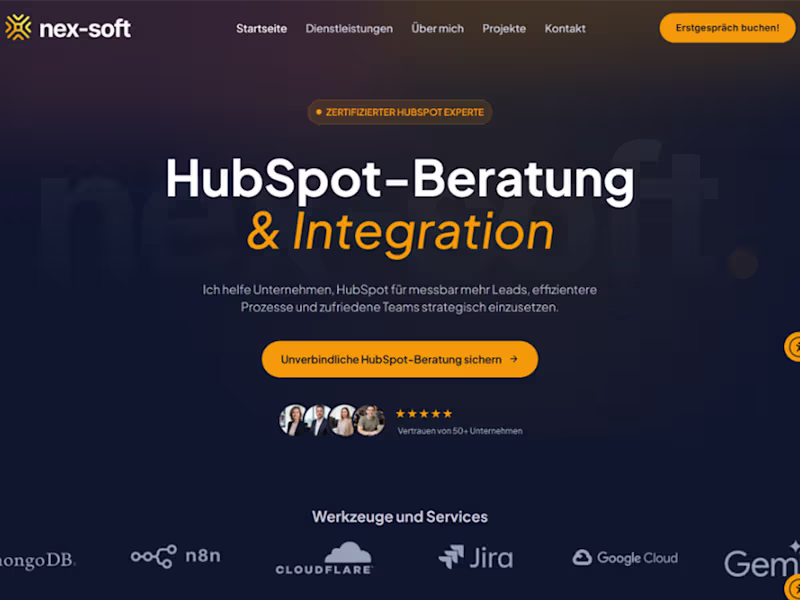 Cover image for nex-soft — HubSpot Consulting & Integration Website