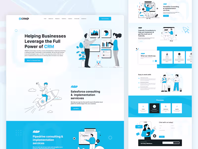 Cover image for Custom WordPress Website Development for CRM UP Automation