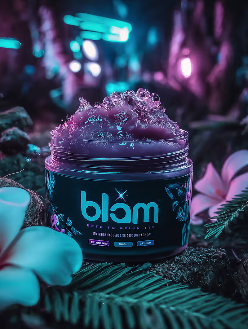 Cover image for Neon skincare jar