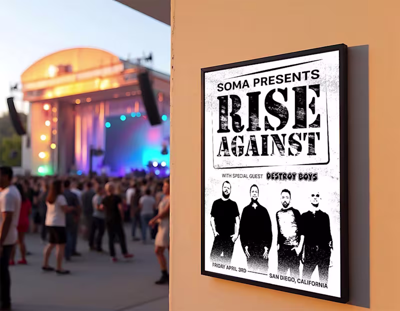 Cover image for Rise Against Event Flyer -