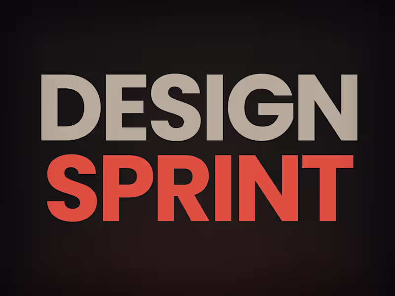 Cover image for Product Design Sprint: one flow, end to end