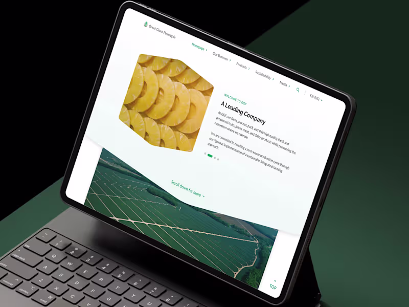 Cover image for Great Giant Pineapple (2021) • Website Revamp