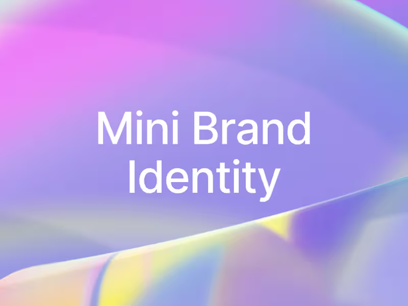 Cover image for Mini Brand Identity👨💻🤝🤝