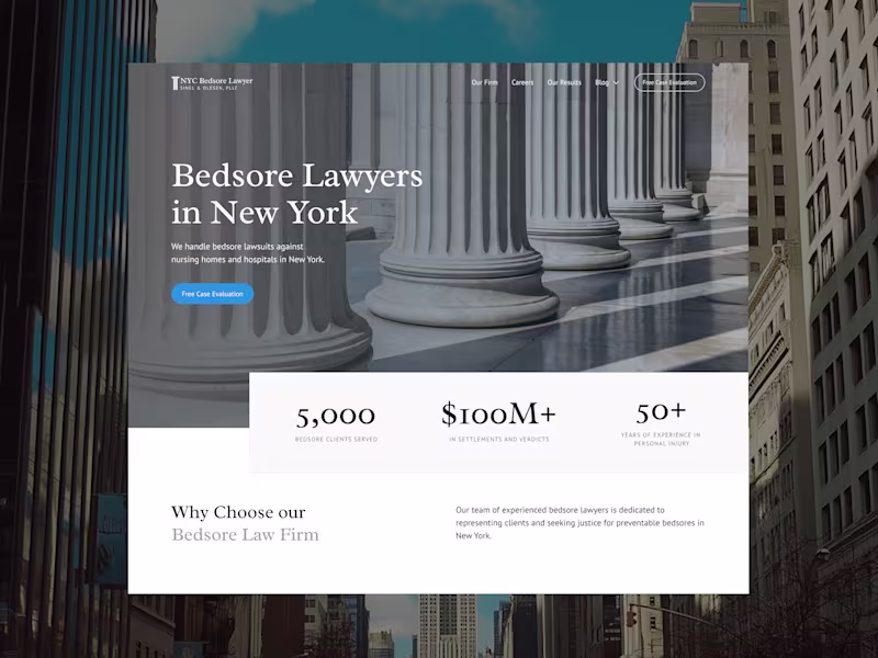 Cover image for Law firm website