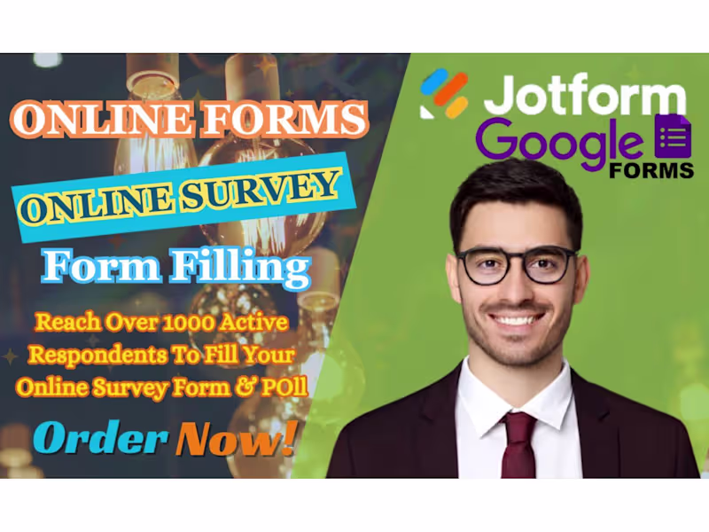 Cover image for I will get 1500 targeted audience fill online survey google jot 