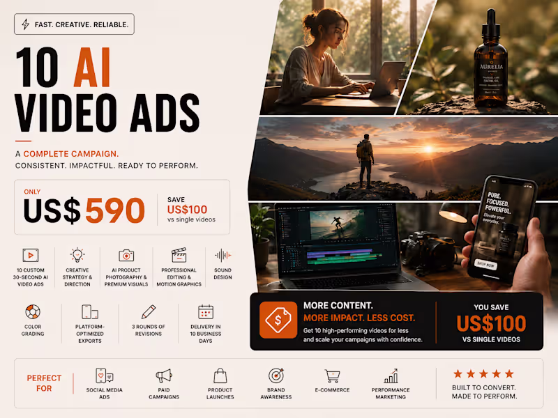 Cover image for Brand Growth Pack | 10 AI Video Ads
