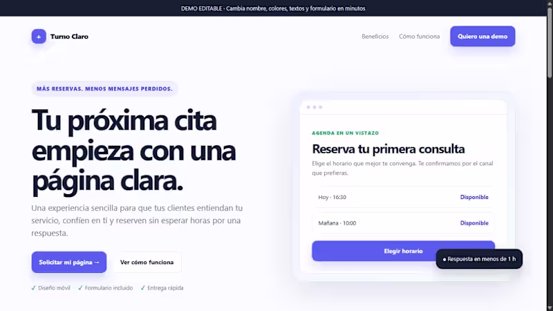 Cover image for Auditoría de landing page — mejoras concretas