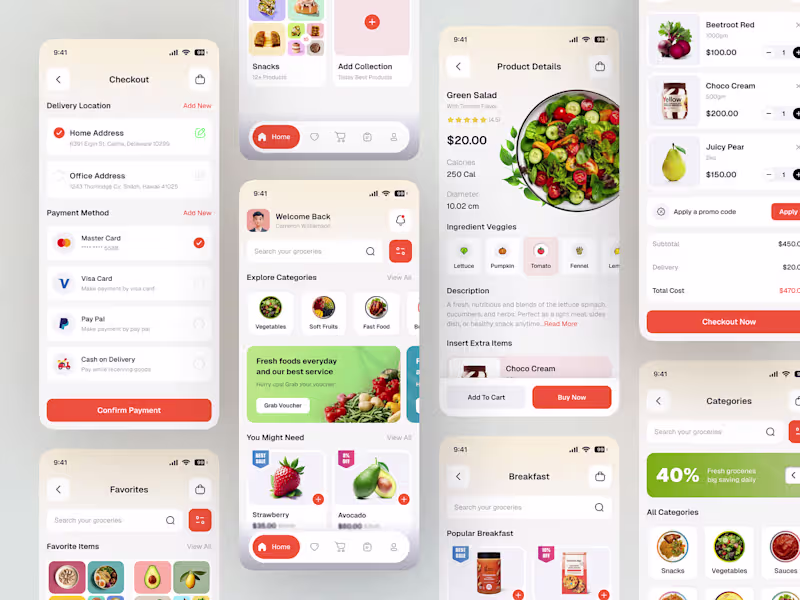 Cover image for Smart Grocery Mobile App Design