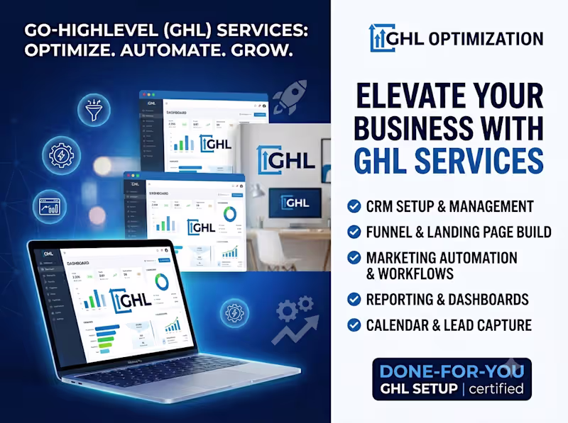 Cover image for GoHighLevel CRM Setup & Automation for Small Businesses