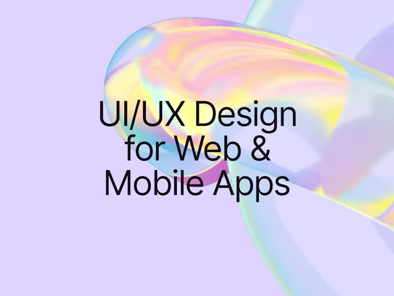 Cover image for UI/UX Design for Web & Mobile Apps