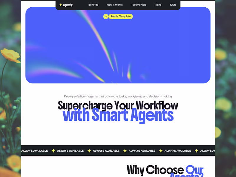 Cover image for Agently 2.0 Landing Page Design