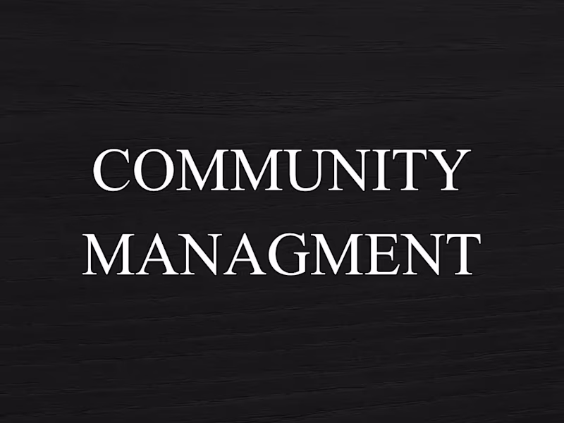 Cover image for Community Management