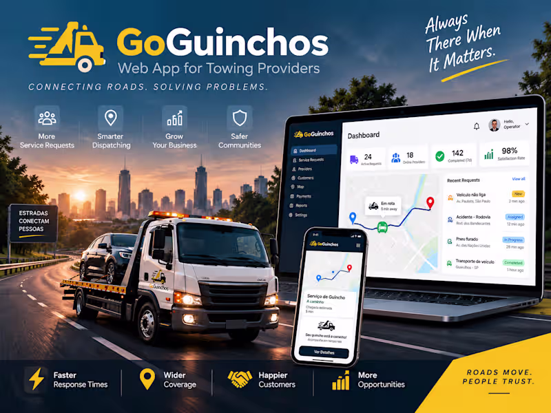 Cover image for GoGuinchos - Web App for Towing Providers
