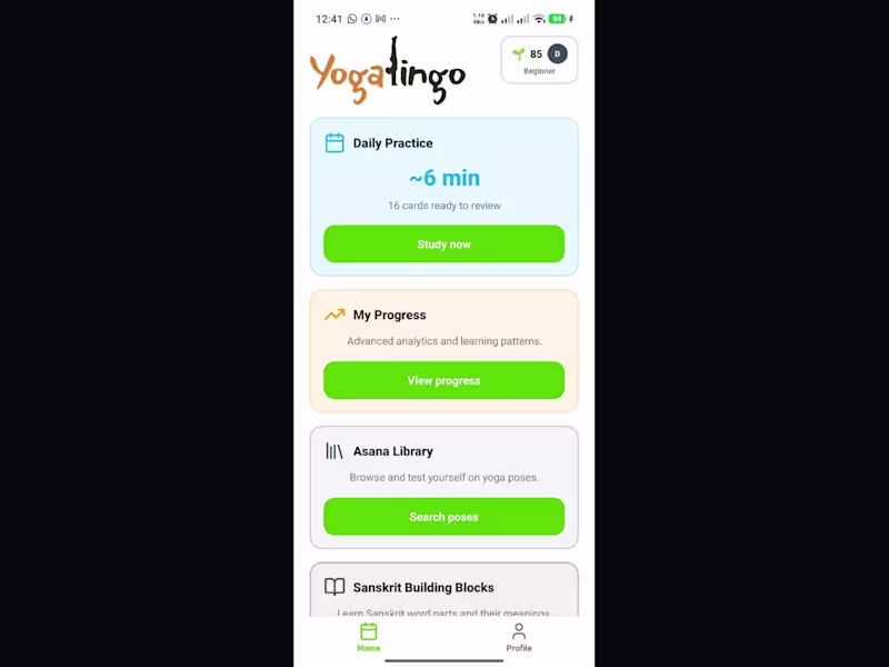 Cover image for Yogalingo — Sanskrit Asana Flashcards