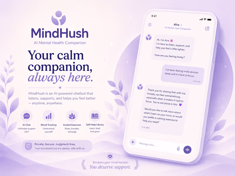 Cover image for MindHush is an AI-powered mental