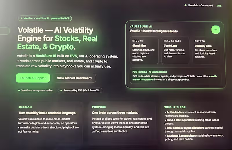 Cover image for Volatile AI — Market Intelligence & Signal Detection Report
